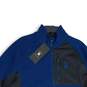 NWT Mens Blue Knitted Long Sleeve Quarter Zip Pullover Sweater Size XL image number 3