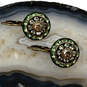 Designer Liz Palacios Gold-Tone Crystal Cut Stone Flower Drop Earrings image number 3