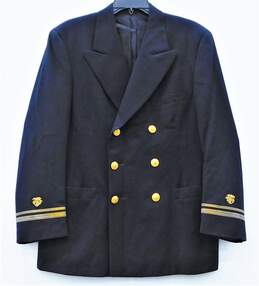 Vintage Navy Military Dress Coat Blazer Size 37