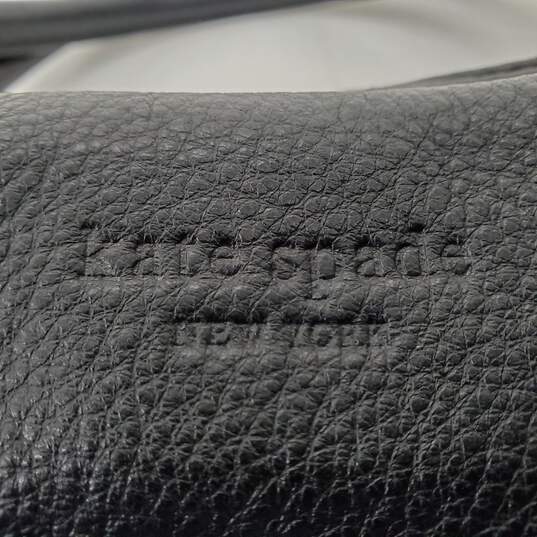 Kate Spade New York Black Leather Top Handle Satchel Bag image number 2