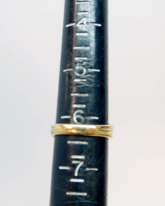 14K Gold Modernist Ridged Chevron Band Ring 4.0g image number 4