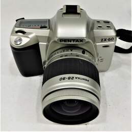 Pentax ZX-60 SLR 35mm Film Camera W/ Lens Flash & Case alternative image