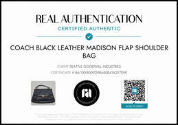 Coach Black Leather Madison Flap Shoulder Bag AUTHENTICATED alternative image