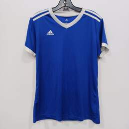 Adidas Climalite Blue & White Shirt Size L