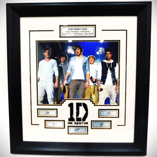 1D One Direction Facsimile Signed Framed Matted Print Pop Music Boy Band image number 1