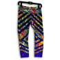 Womens Multicolor Abstract Elastic Waist Pull-On Ankle Leggings Size XS image number 1