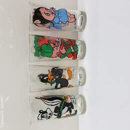 Lot of 4  Pepsi Collector Cartoon Character Looney Tunes Drinking Glass