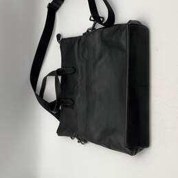 Coach Womens Black Leather Adjustable Strap Inner Pocket Messenger Bag Purse alternative image