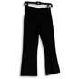 Womens Black Slash Pocket High Rise Pull-On Flared Dress Pants Size XS image number 1