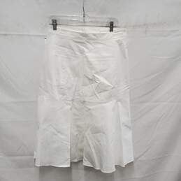 NWT Tibi WM's Cream White Cotton Blend Midi Skirt Size 6 alternative image