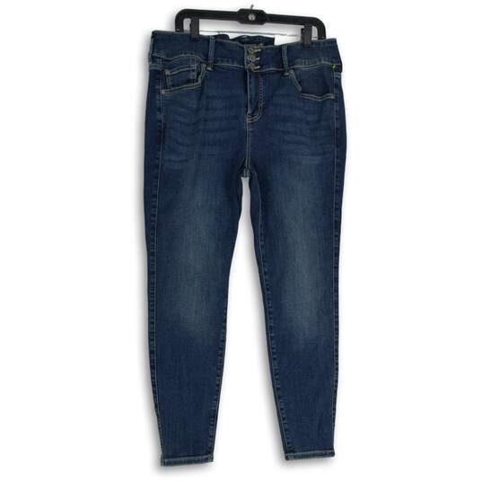 NWT Torrid Womens Blue Denim Dark Wash Super Soft Button Fly Jegging Jeans 16S image number 1