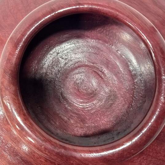 Hand Carved Wooden Red Vase image number 5