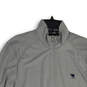Mens Gray Embroidered Long Sleeve Full Zip Activewear Jacket Size Medium image number 3