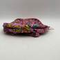 Vera Bradley Womens Pink Floral Quilted Adjustable Strap Disney Zip Backpack Bag image number 4