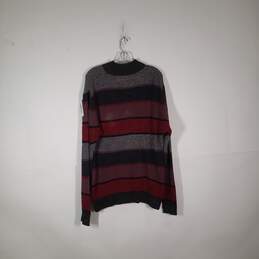 Mens Striped Long Sleeve 1/4 Zip Knitted Pullover Sweater Size XL alternative image