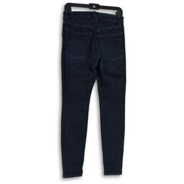 Womens Blue Denim Dark Wash 5-Pocket Design Skinny Leg Jeans Size 6-12 alternative image