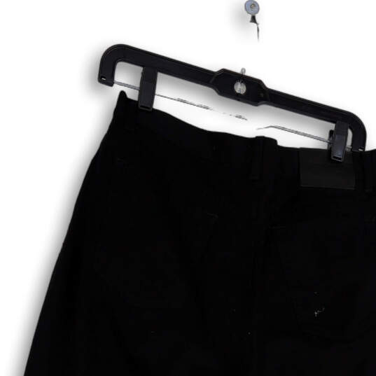 Womens Black Denim Dark Wash Pocket Stretch Regular Fit Cropped Jeans Sz 10 image number 4