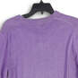 Womens Purple Knitted Long Sleeve V-Neck Casual Pullover Sweater Size Small image number 4