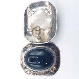 Sterling Silver Onyx Modern Post Earrings 20.0g DAMAGED
