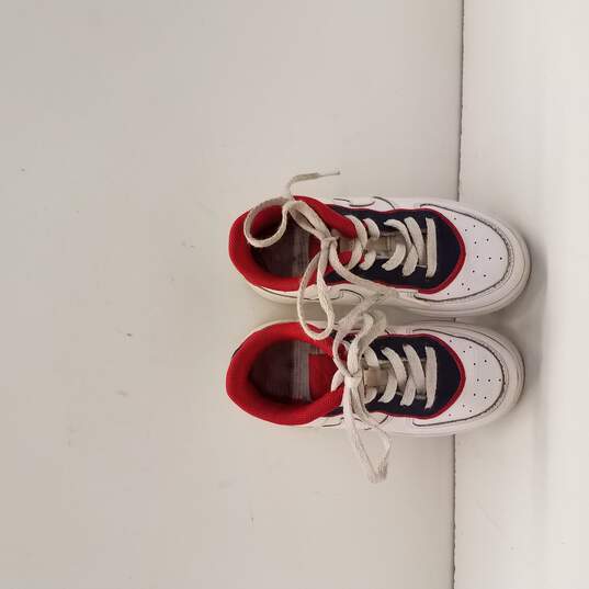 Nike Force 1 White Red Blue Trainers  9C image number 6