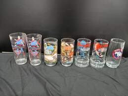 Lot of 7 Assorted Pop Culture Collectible Glass Cups