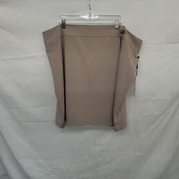 Calvin Klein Light Gray Lined Wrap Skirt WM Size 24W NWT alternative image