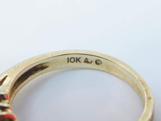 Elegant 10k Yellow Gold Iolite & Diamond Accent Ring 3.2g image number 6