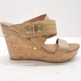 Tommy Hilfiger TWMILI2-T Women's Wedge Sandals Beige Size 8.5M