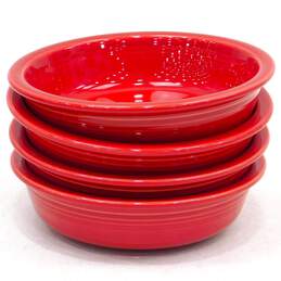 Lot of 4 Fiesta Ware Red Cereal Bowls