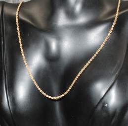 14K Yellow Gold 16" Rope Chain Necklace - 5.51g alternative image