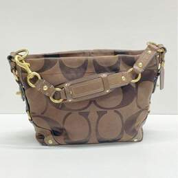 COACH 10519 Brown Signature Shoulder Tote Bag