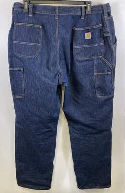Carhartt Mens Blue Medium Wash High Rise Denim Straight Leg Jeans Size 44X32 alternative image