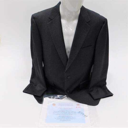 Kessington Grey Houndstooth Wool Tailored Jacket Blazer With COA image number 1