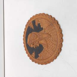 Round Handmade Leather Art