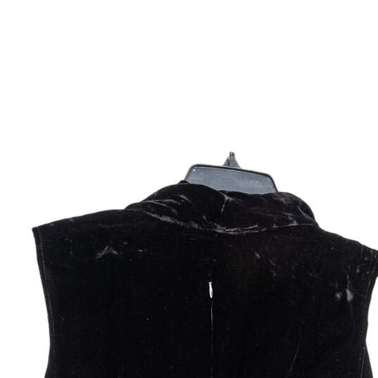 NWT Womens Black Velvet Sleeveless Surplice Neck Sheath Dress Size 14 image number 4