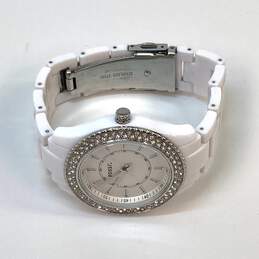Designer Fossil ES-2444 White Stainless Steel Quartz Round Analog Wristwatch alternative image