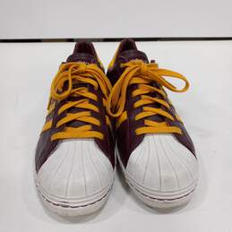 Vintage Adidas Burgundy And Yellow Medium Fit Arizona State University ASU Sneakers Size 10.5 alternative image