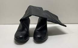 Dansko Black Leather Pull On Mid Heel Boots Shoe Size 10 alternative image