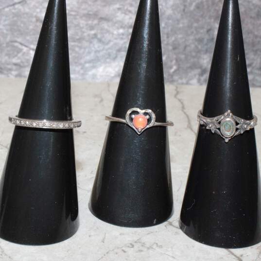Assortment of 3 Sterling Silver Rings (Size 4.50-6.75) - 4.7g image number 2