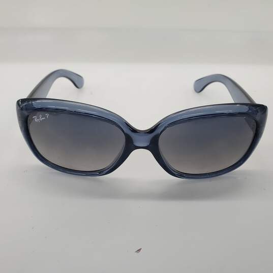 Ray-Ban Jackie Ohh Polished Transparent Blue Polarized Sunglasses RB4101 image number 2