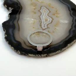 Designer Kendra Scott Silver-Stone White Opal Stone Band Ring