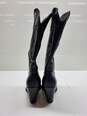 ISNOM Black Faux Leather Cowboy Boots Women's Size 8 image number 4