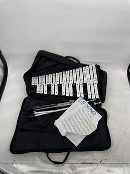 White Combined Percussion Xylophone Instrument & Music Notes W-0527688-A