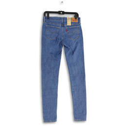 NWT Womens Blue 711 Denim 5-Pocket Design Skinny Leg Jeans Size 28 alternative image