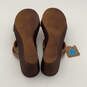 Womens Brown Sequin Open Toe Wedge Heel Slide Sandals Size 7.5 M image number 6