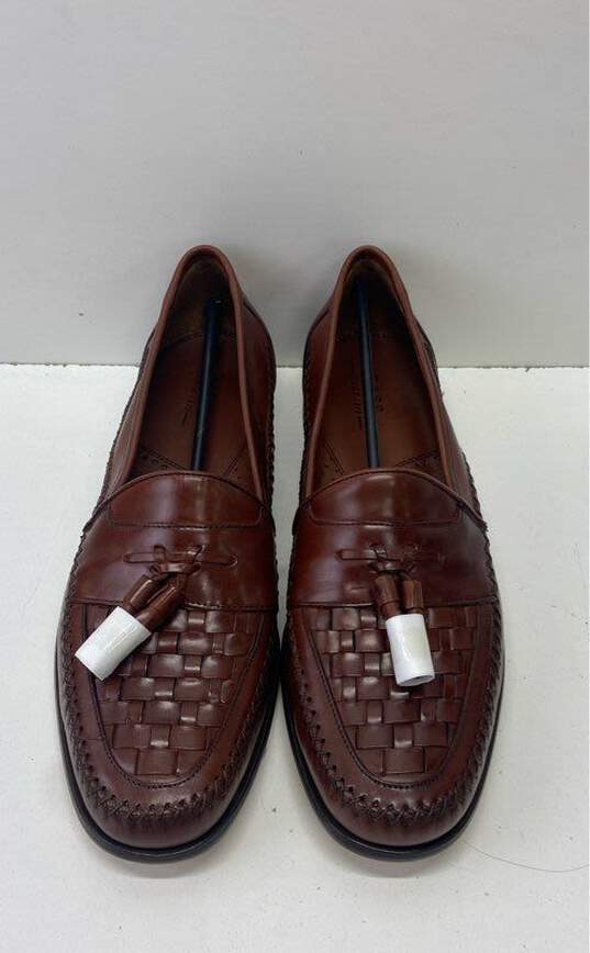 Bass Bellacio Woven Brown Leather Tassel Loafers Casual Shoes Men's Size 12 image number 6