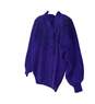 Womens Purple Wool Long Sleeve Crew Neck Cardigan Sweater Free Size image number 2