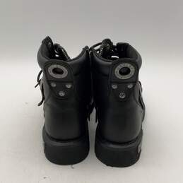 Mens Brake Buckle 91684 Black Leather Lace-Up Ankle Biker Boots Size 8.5M alternative image