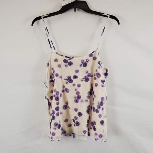 Theory Women's White/Lilac Top SZ M NWT image number 3