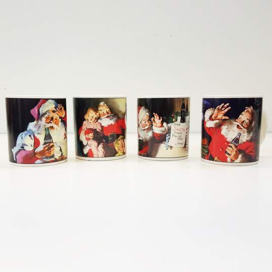 Holiday Portraits Coca-Cola Santa Stoneware Mugs Set 4 by Sakura image number 1